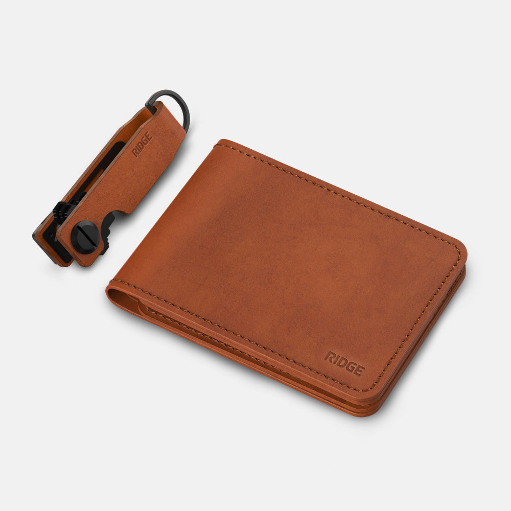 Daily Driver Kit - Billfold - Tobacco  Brown Leather