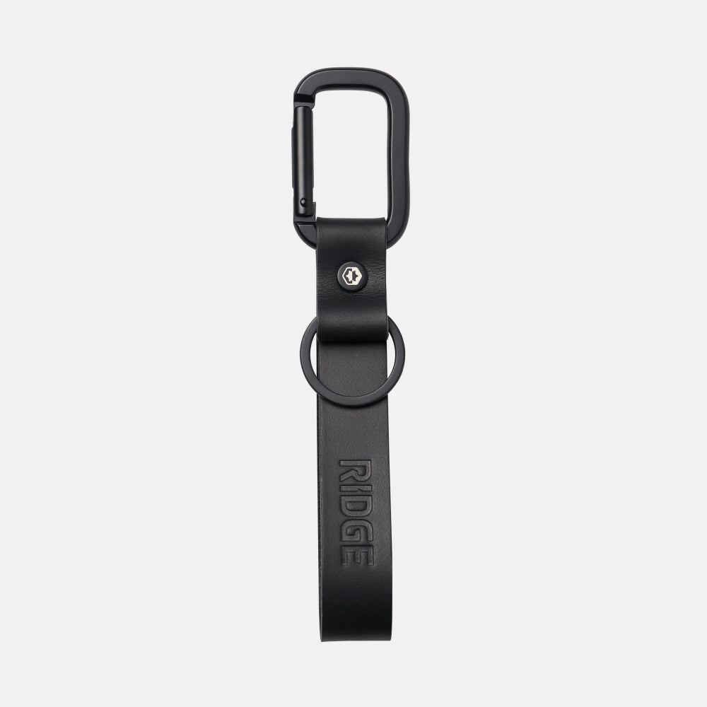 Ridge Keychain - Midnight Black Leather