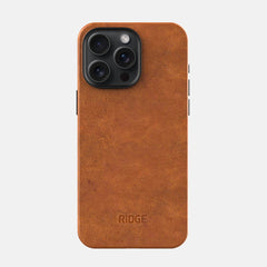 Ridge Phone Case - Tobacco Brown Leather - iPhone 15 Pro Max