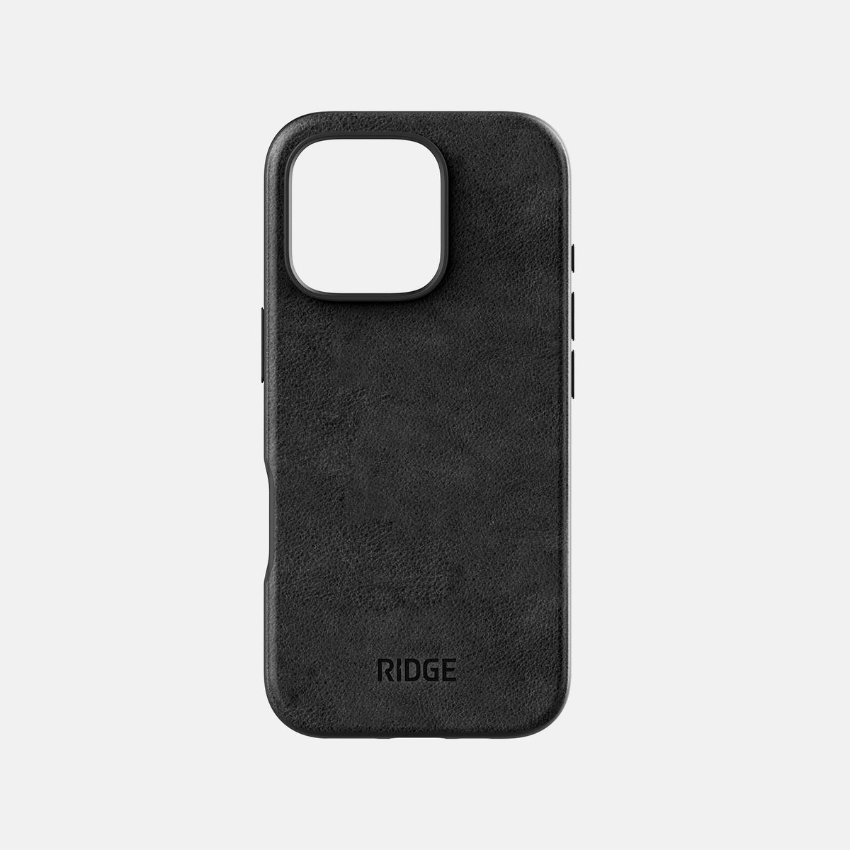 Ridge Phone Case - Midnight Black Leather - iPhone 16 Pro